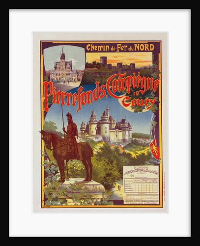 Poster for la Cie du Nord: Pierrefonds by Gustave Fraipont