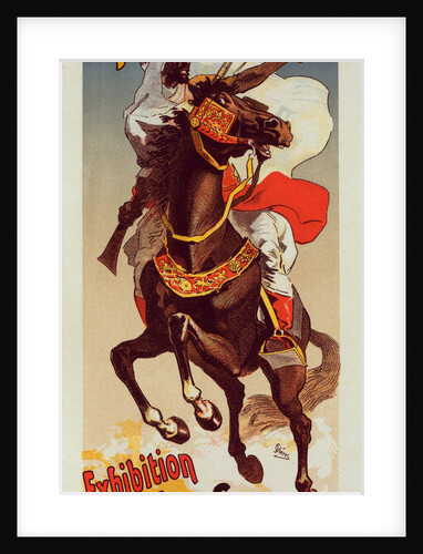 Poster for Paris-Hippodrome: Exhibition d'Arabes du Sahara by Jules Chéret