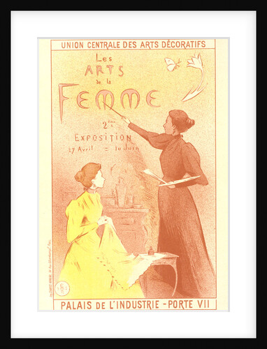 Poster for la deuxième Exposition des Arts de la Femme. Exhibition of art of the woman by Adolphe Étienne Auguste Moreau-Nélaton