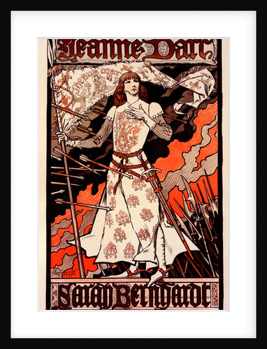 Poster for le Théâtre de la Renaissance. Joan of Arc, with Sarah Bernhardt by Eugène Grasset