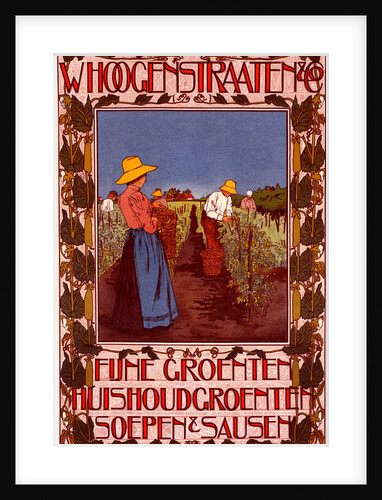 Dutch poster for Maison Whoogenstraaten et Co (Denrées alimentaires) by Johann Georg van Caspel