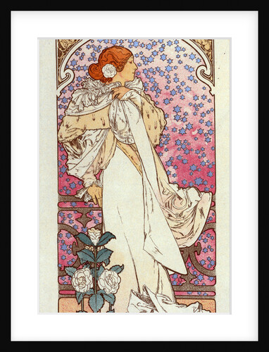 Poster for Théâtre de la Renaissance, la Dame aux Camélias, Sarah Bernhardt by Alphonse Mucha