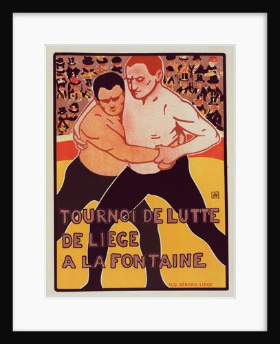 Belgium poster for Tournoi de Lutte, de Liege a la Fontaine by Armand Rassenfosse