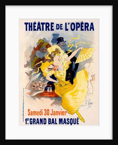 Poster for Théâtre de l'Opéra. Samedi 30 Janvier 1897. Premier Grand Bal Masqué by Jules Chéret