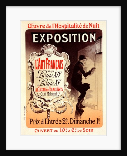 Poster for 'l'oeuvre de l'Hospitalité de Nuit' by Jules Chéret