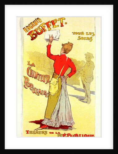 Poster for le Théâtre de la Renaissance, Eugénie Buffet, la chanteuse populaire by Léopold Stevens