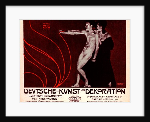 German poster for la revue illustrée mensuelle Deutsche-Kunst und Dekoration by Josef Rudolf Witzel