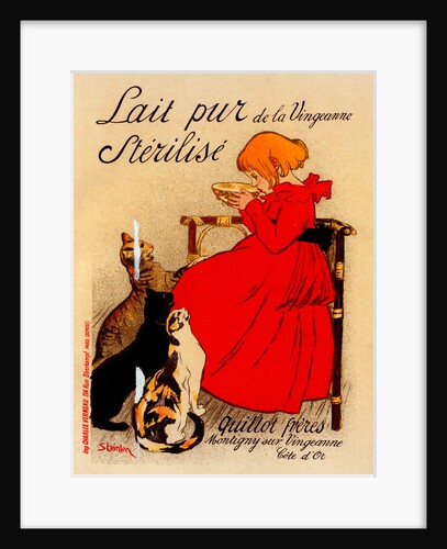 Poster for Lait pur stérilisé de la Vingeanne by Théophile Alexandre Steinlen