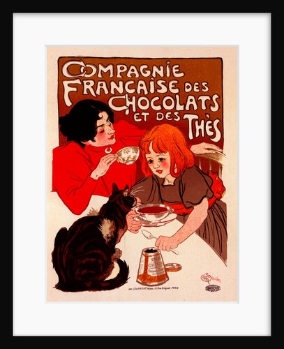 Poster for Chocolat de la Compagnie Française by Théophile Alexandre Steinlen