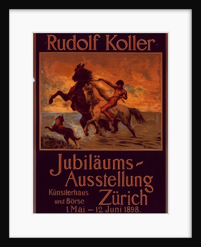 Poster for Jubiläums Ausstellung. Exposition d'un jubilé artistique à Zurich by Rudolf Koller
