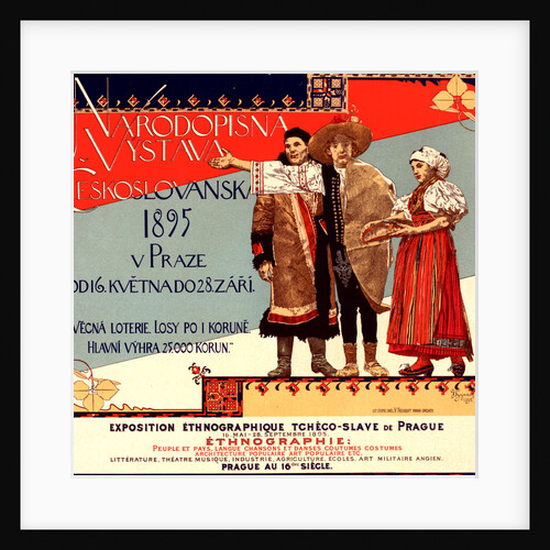 Poster for l' Exposition ethnographique tchèco-slave de Prague by Vojtech Hynais