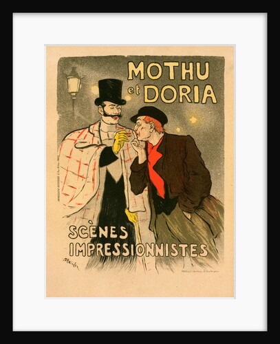 Poster for les Scènes impressionistes, Mothu et Doria by Théophile Alexandre Steinlen