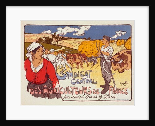 Poster for le Syndicat central des Agriculteurs de France by Marc Louis-Georges Fay