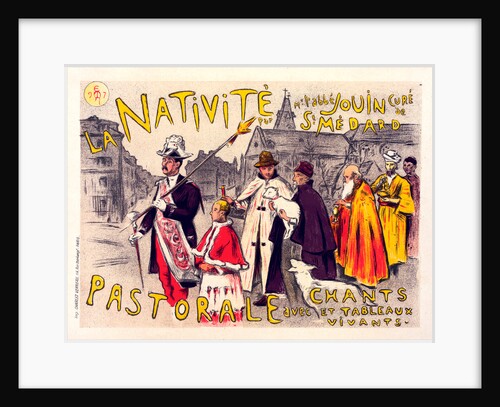 Poster for la pastorale de la Nativité by Adolphe Étienne Auguste Moreau-Nélaton