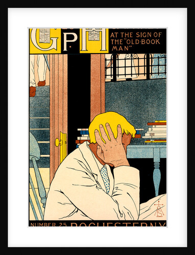 American poster for la librairie The Old Book Man by M. Louise Stowell