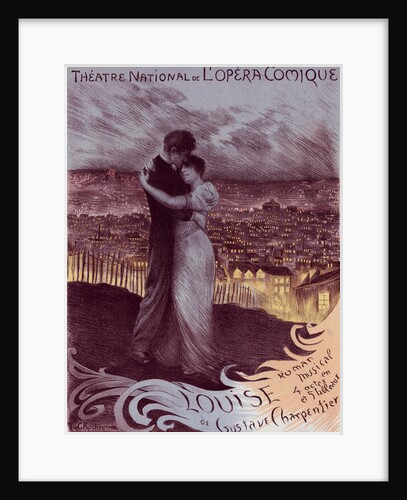 Poster for l'Opéra-Comique Louise by Georges Rochegrosse