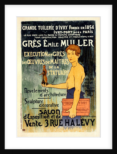 Poster for la Grande Tuilerie d'Ivry (Usine Émile Muller) by Alexandre Charpentier