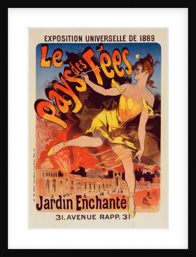 Poster for the world exhibition of 1889 by Jules Chéret