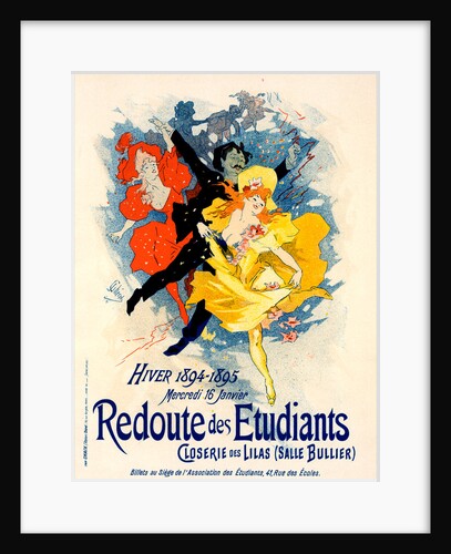 Poster for Redoute des Étudiants by Jules Chéret