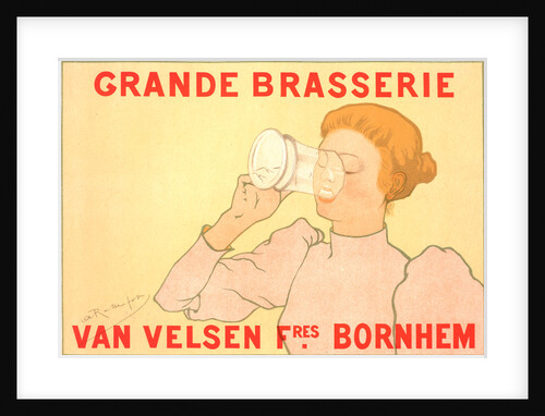 Belgian poster. Grande Brasserie Van Velsen frères. Bornhem by Armand Rassenfosse