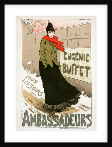 Poster for le Concert des Ambassadeurs, Eugénie Buffet by Lucien Marie François Métivet