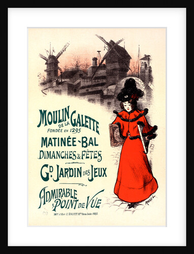Poster for le Moulin de la Galette. Auguste by Roedel