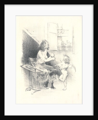 Impatience, dessins original pour les Maîtres de l'Poster by Adolphe Willette