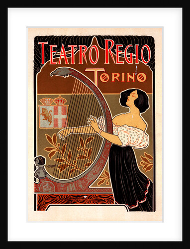 Italian poster for le Théâtre royal de Turin by Giuseppe Boano