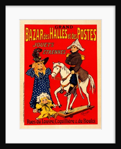 Poster for le Bazar des Halles et Postes by Fernand Fernel