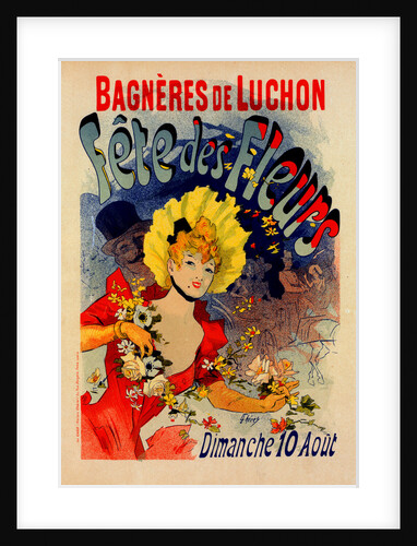 Poster for Fête des Fleurs de Bagnères-de-Luchon. Flower festival in August by Jules Chéret