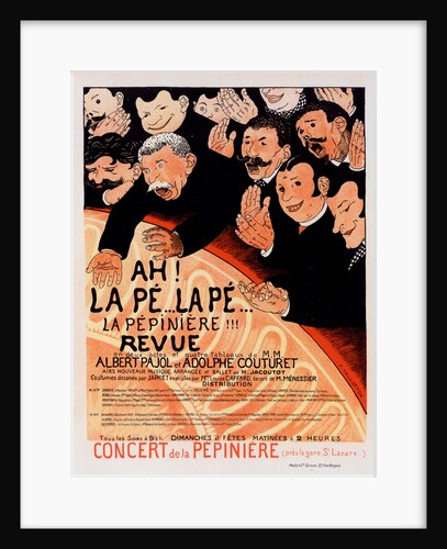Poster for la Revue 'Ah! la Pé.. la Pé.. la Pépinière' by Félix Vallotton