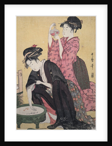 Kingyo,[Goldfish by Utamaro Kitagawa