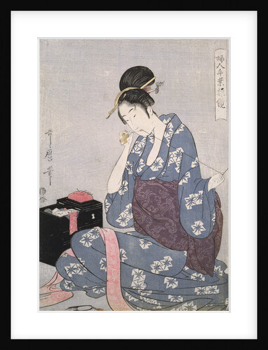 Hari-shigoto, Needlework by Utamaro Kitagawa