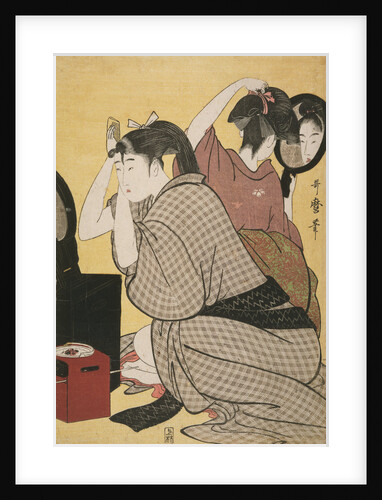 Kami-yui, Dressing the hair by Utamaro Kitagawa