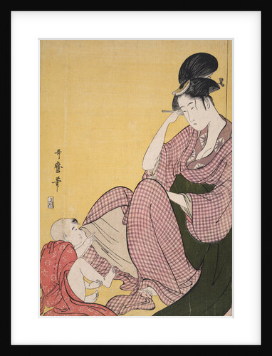 Yubi-sashi, Child pointing by Utamaro Kitagawa