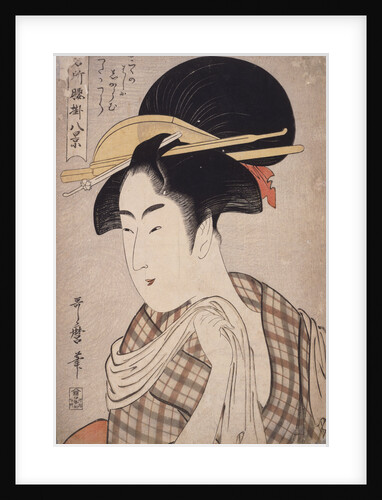 Tenugui, Hand-towel by Utamaro Kitagawa