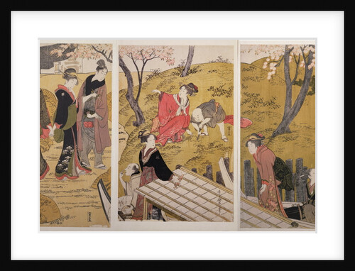 Mimeguri no dote, The embankment at Mimeguri by Utamaro Kitagawa
