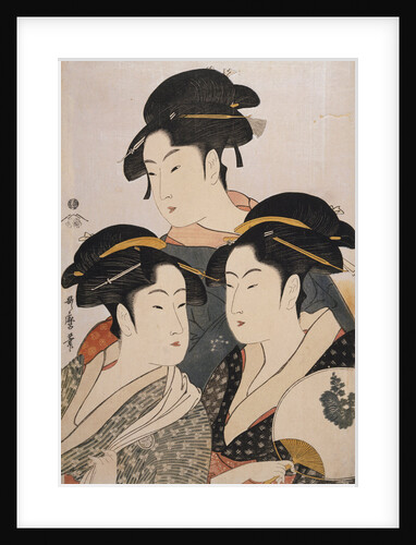 Tôji san bijin, Three beauties of the present day by Utamaro Kitagawa