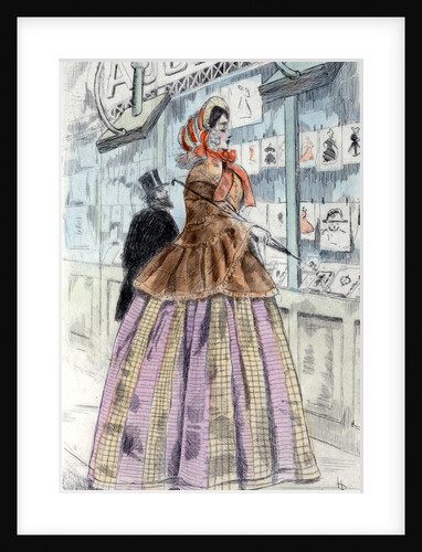 1858, Women's fashion in nineteenth-century Paris by Henri Boutet