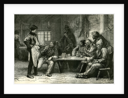 Canada 19th Century Woodcutters Lumberjackers Tree Fellers Having Diner by Anonymous