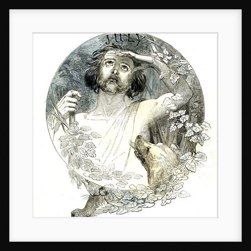 July 1847 Man Dog Month by Anonymous