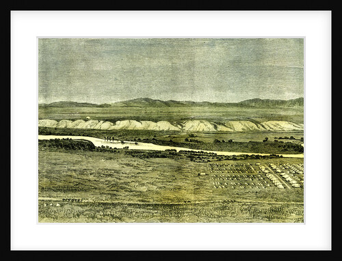 Afganistan Near Tirpul 1885 the Camp of the Afghan Boundary Commission Near Tirpul in the Valley of the Hari-Rud by Anonymous