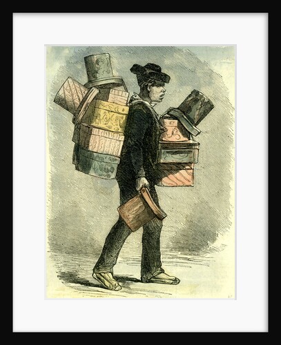 Madrid Spain Vender of Hat-Boxes 1866 by Anonymous
