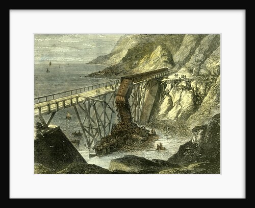 Bray Head Ireland 1867 Scene of the Accident on the Dublin Wicklow and Wenford Railway Kerry County Kerry by Anonymous
