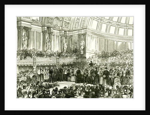 The People's Palace London UK 1887 Her Majesty Opening the Queen's Hall. East London. People Events by Anonymous