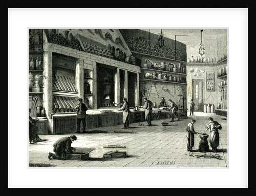 Paris Industry 19th Century Industry for Gold and Money Rue Aubry Le Boucher France by Anonymous