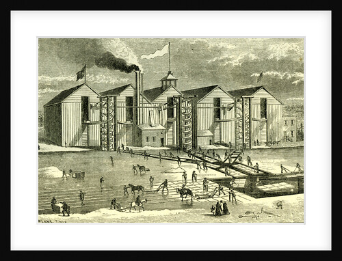Ice Industry U.S.A. 1881 Winter View Vertical Ice Screw Elevator Practical Operation by Anonymous