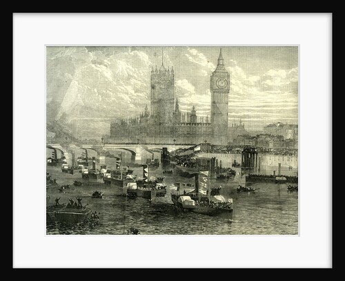 Thames Westminster London 1867 by Anonymous