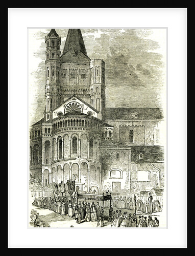 Procession to St. Martin's Cologne Köln 1846 Germany by Anonymous