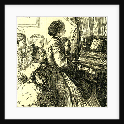 Mama at the Piano U.S.A. Teaching Little Songs to Little Ones Who Are to Sing Them 1866 United States, United States of America America by Anonymous